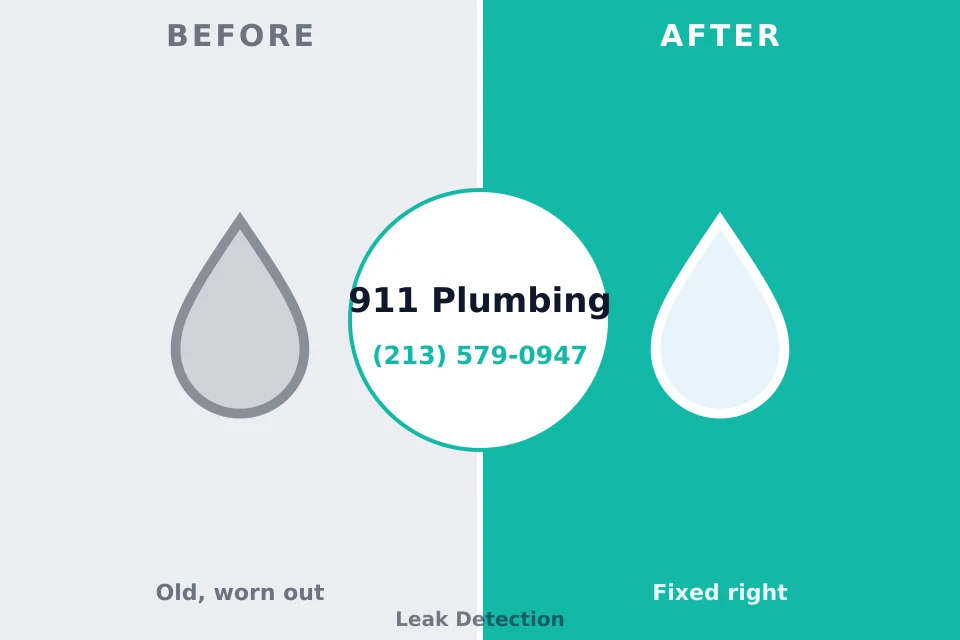 Before and after: plumbing repair Haltom City, TX